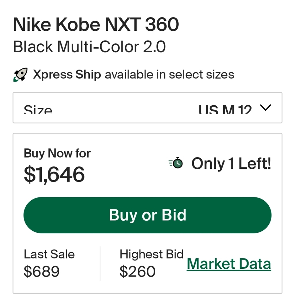 Nike Kobe NXT 360 Black Multi-Color 2.0 Sneakers